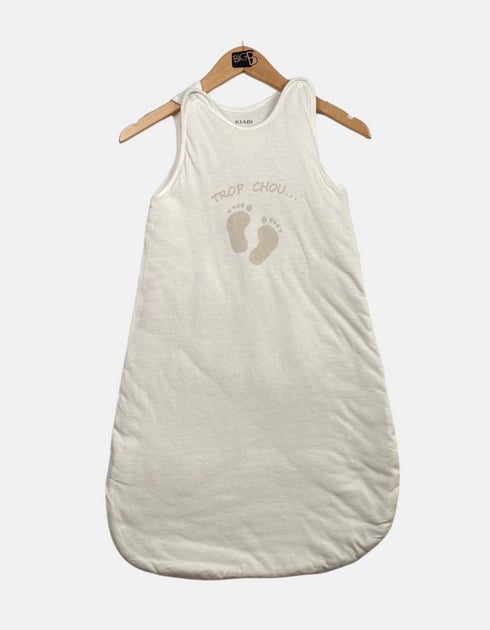 Baby White Sleep Sack with "Trop Chou" Design